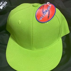 Men hat, color, green good to wear to sport games, football games